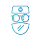 icon-5 A blue pixel art picture of a nurse